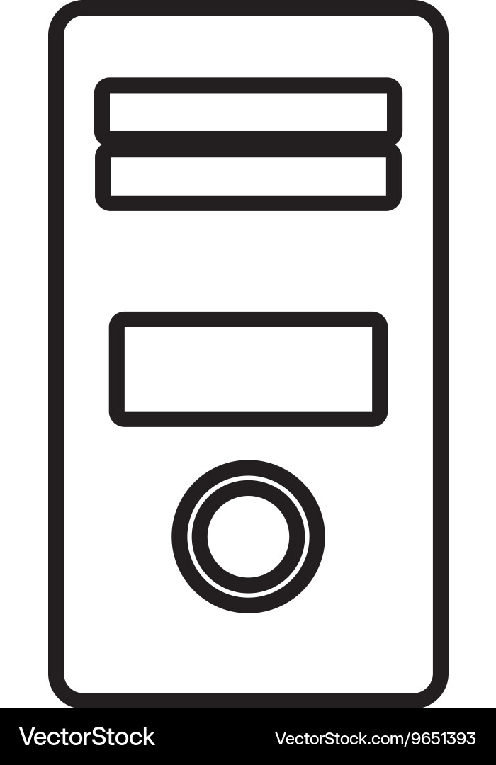 Personal computer isolated line icon vector image