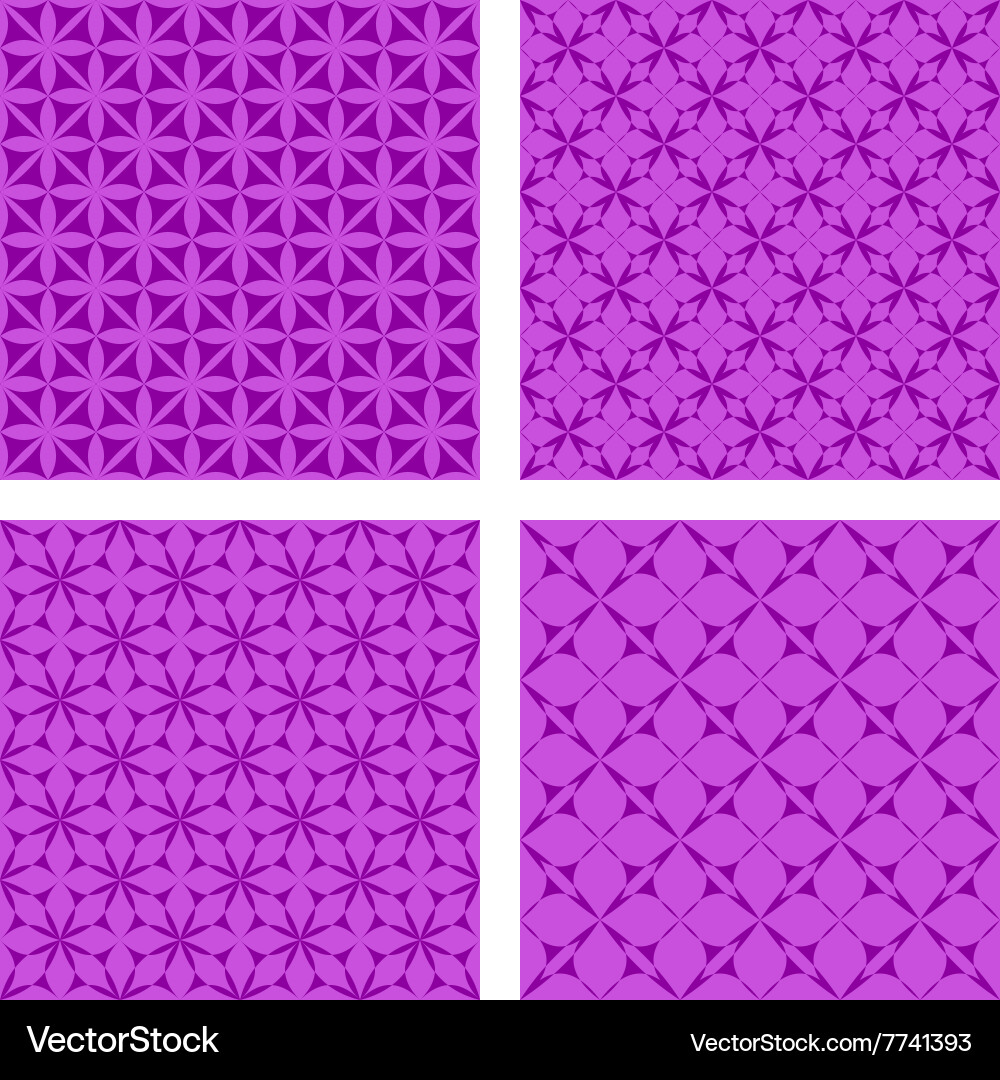 Purple seamless pattern background set Vector Image