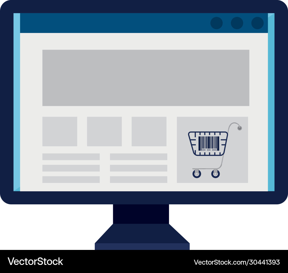 Qr code inside computer design Vector Image
