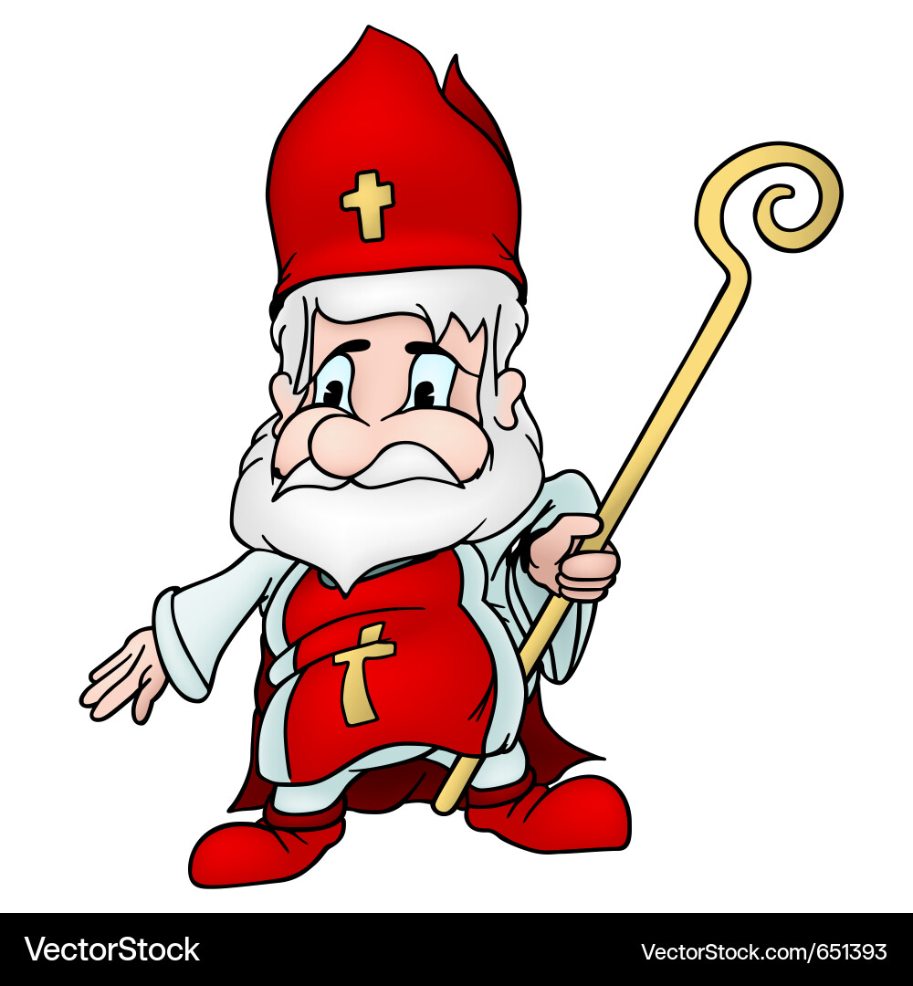 Saint Nicholas Cartoon Vector Image