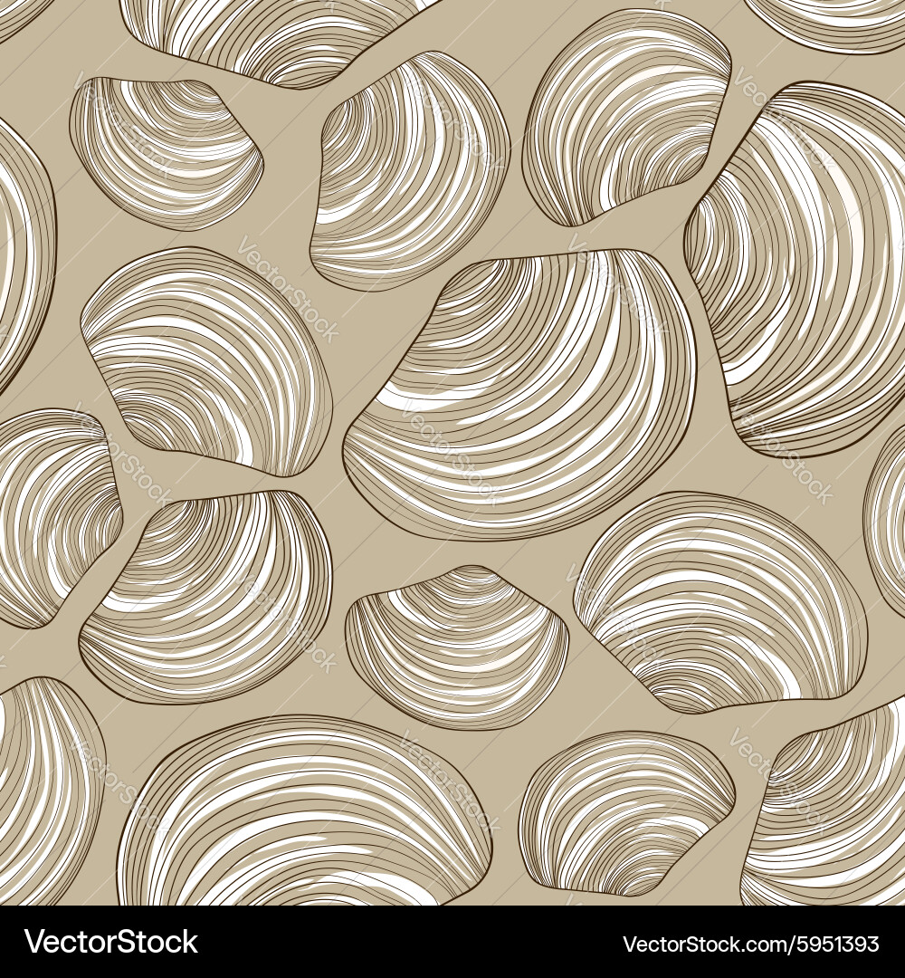Seashell Pattern - Elegant Seashells vector image