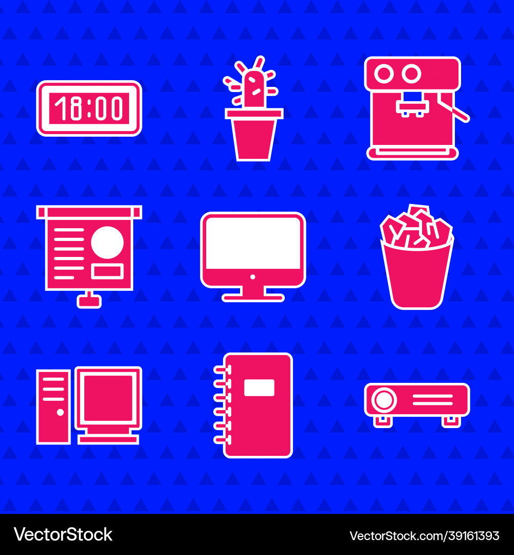 Set computer monitor screen spiral notebook Set computer monitor screen spiral notebook vector image