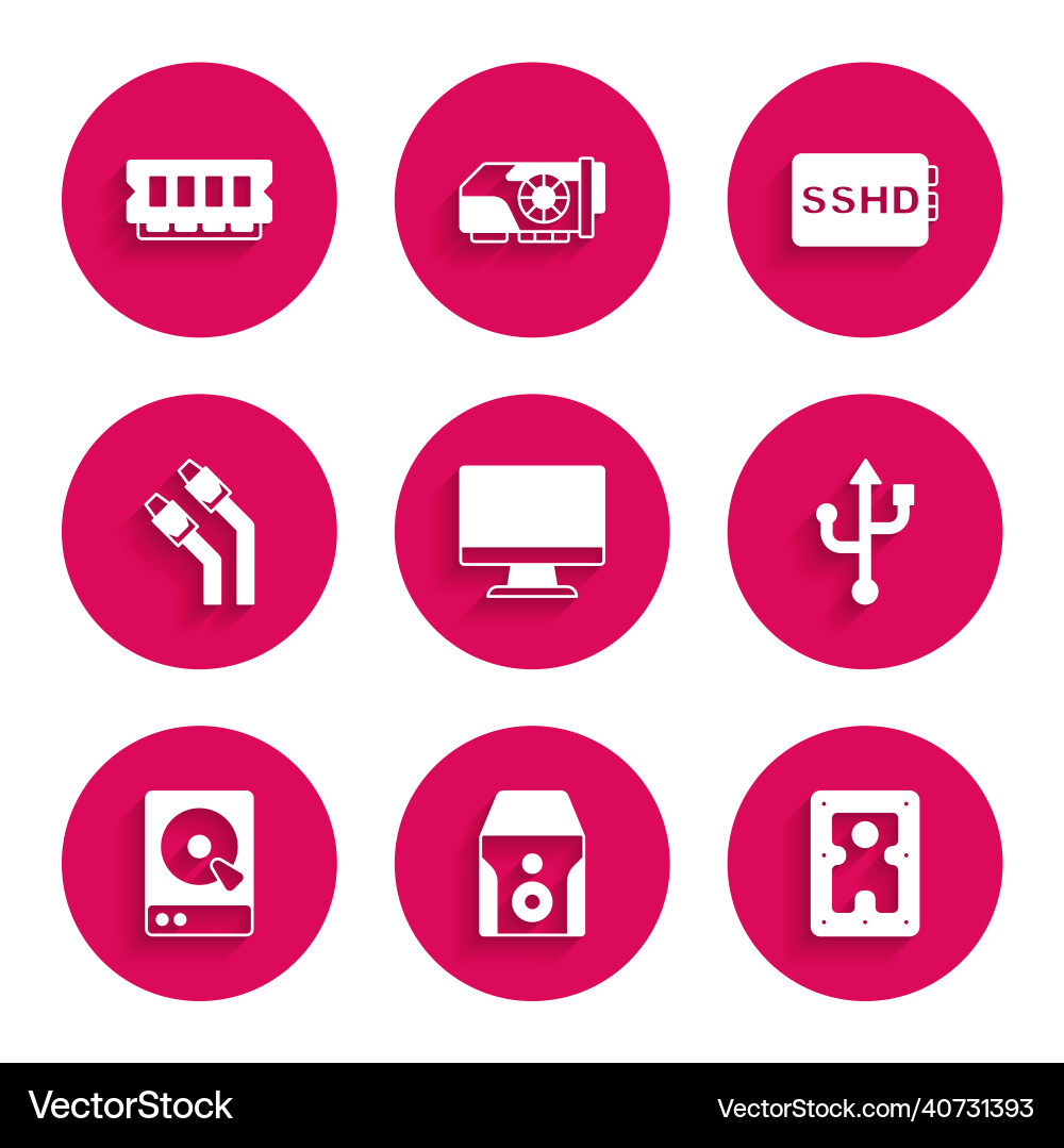 Set computer monitor screen uninterruptible power Set computer monitor screen uninterruptible power vector image
