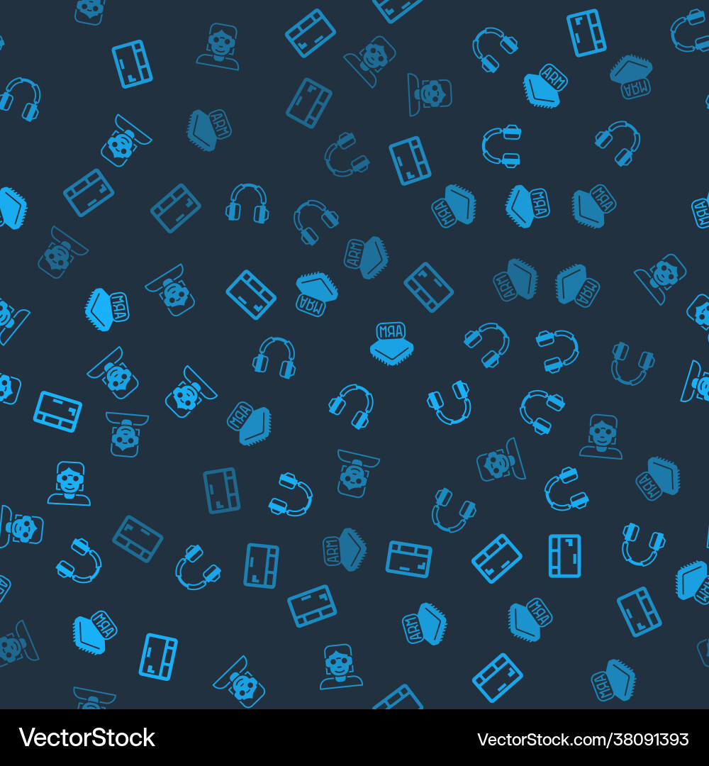 Set keyboard headphones processor and hacker Set keyboard headphones processor and hacker vector image