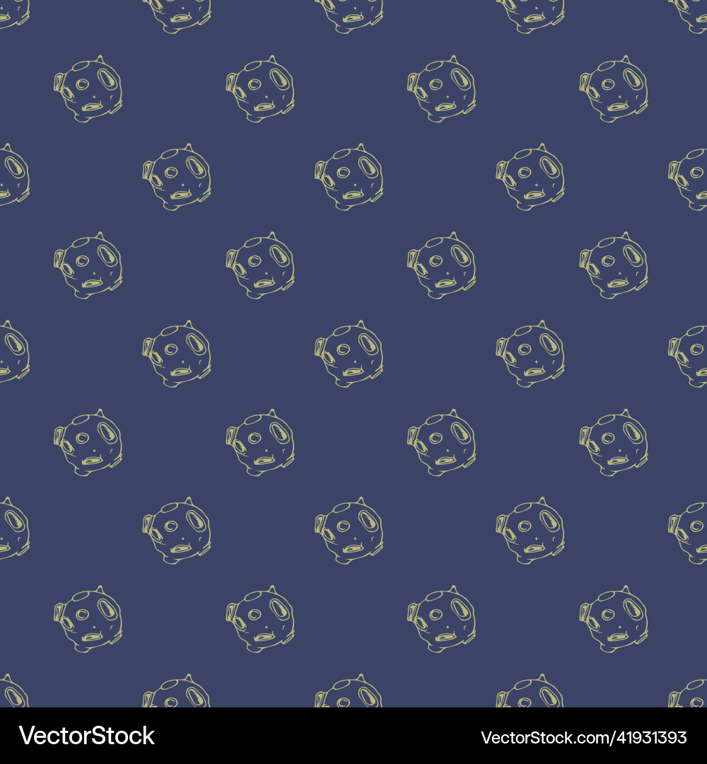 Space seamless pattern print design with moon Space seamless pattern print design with moon vector image