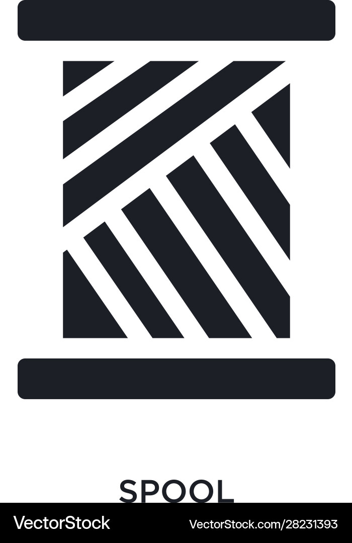 Spool isolated icon simple element from sew vector image