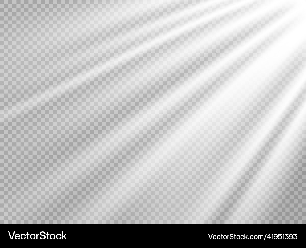 Sun rays effect template with transparent vector image