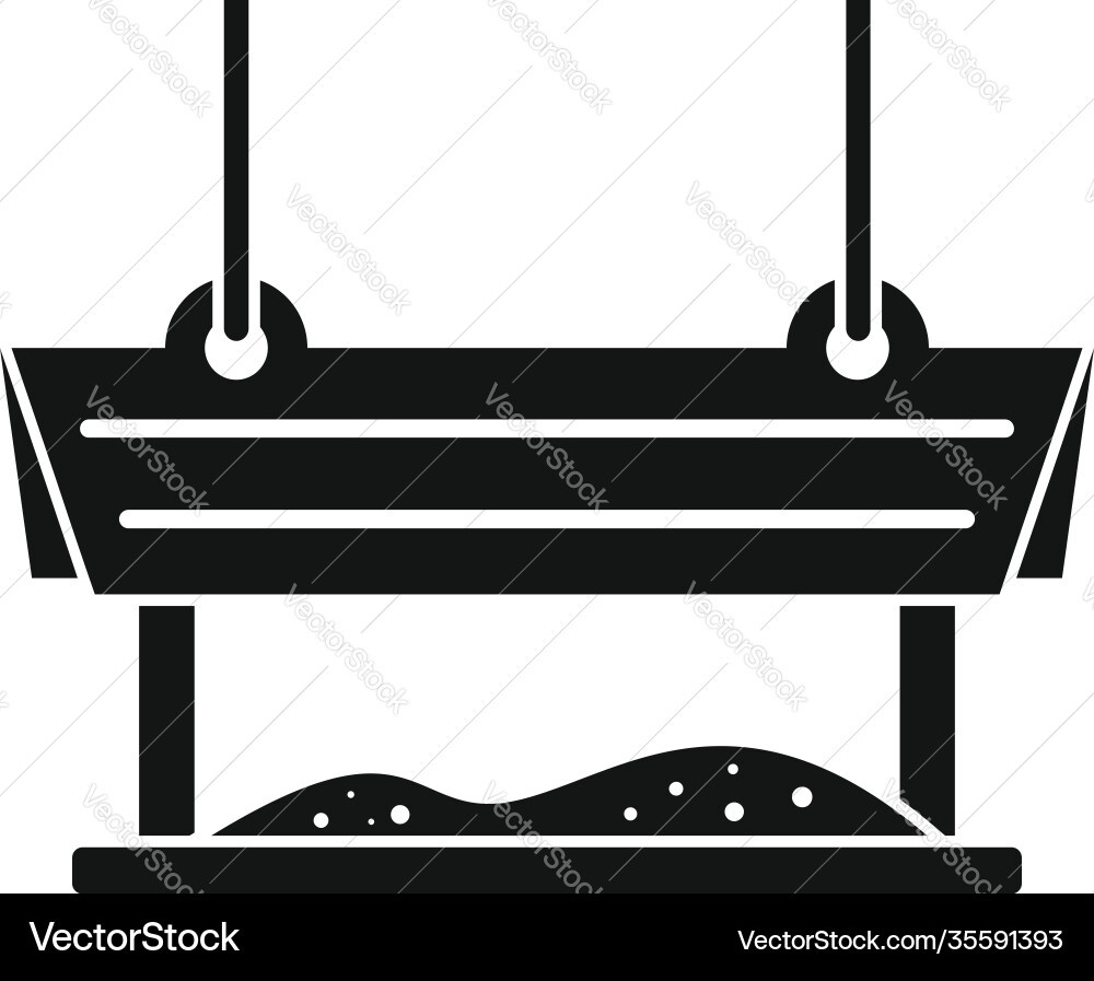Tree bird feeders icon simple style Vector Image