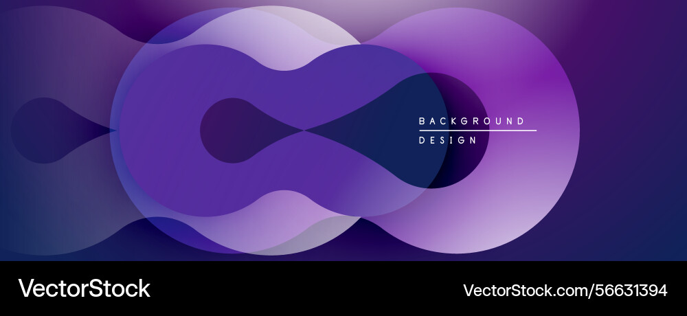 Abstract purple design features overlapping Vector Image
