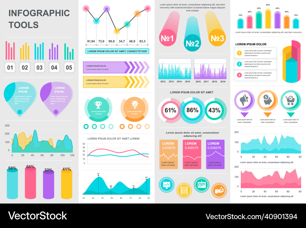 Bundle infographic ui ux kit elements Bundle infographic ui ux kit elements vector image