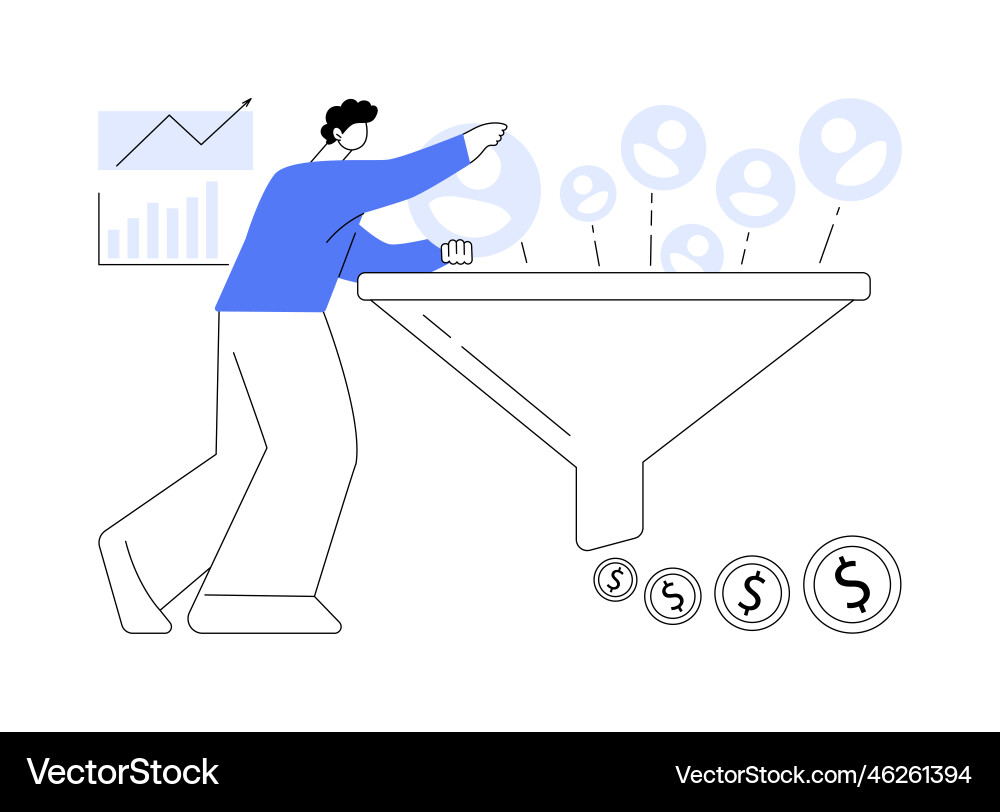 Conversion rate optimization abstract concept Conversion rate optimization abstract concept vector image