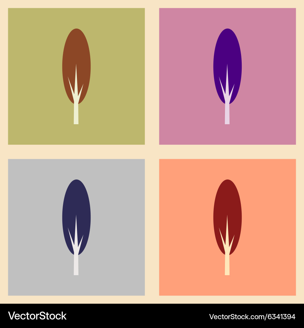 Flat with shadow concept and mobile application Vector Image