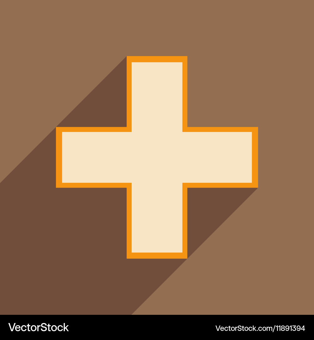Flat with shadow icon and mobile application Vector Image