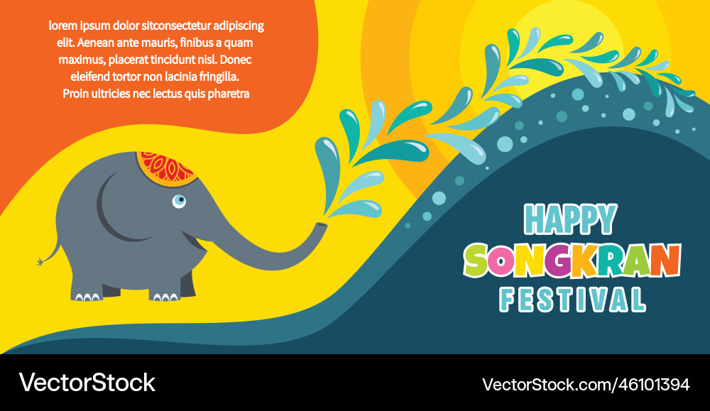 Happy songkran festival day Happy songkran festival day vektorbild