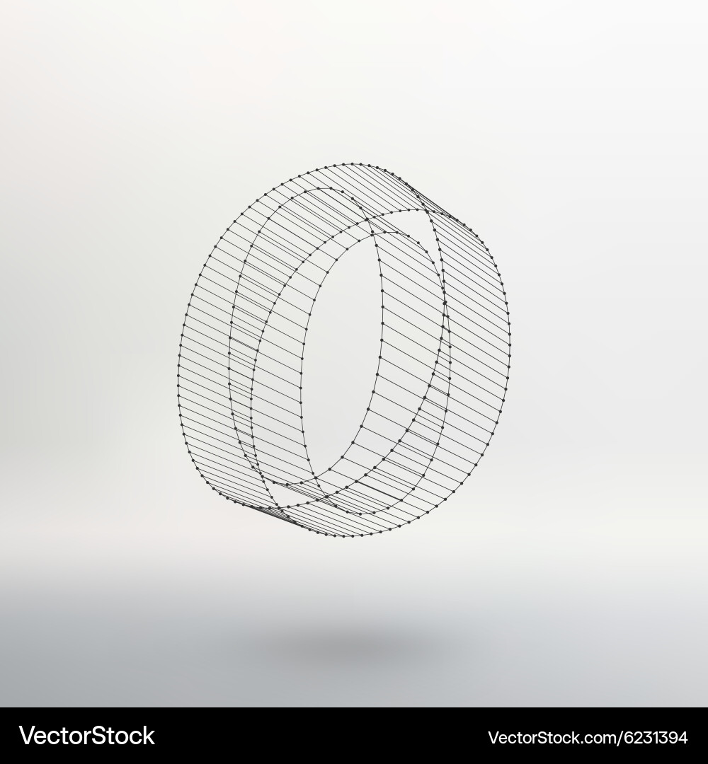 Low poly numbers font polygon number vector image