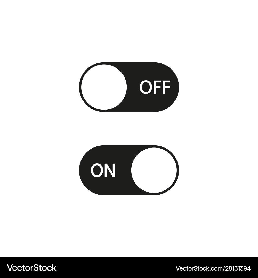 Off and on button simple vector image