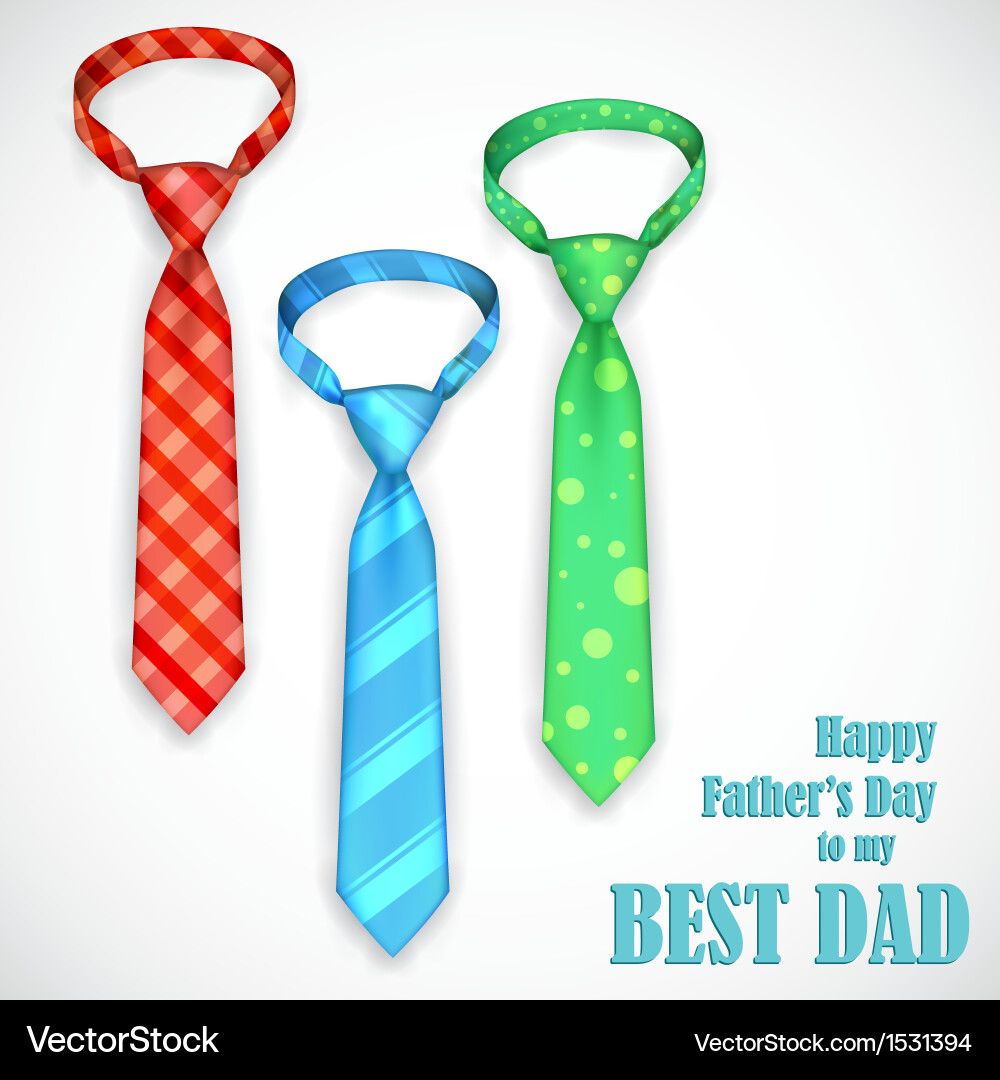 Stylish Tie for Father's Day Royalty Free Vector Image