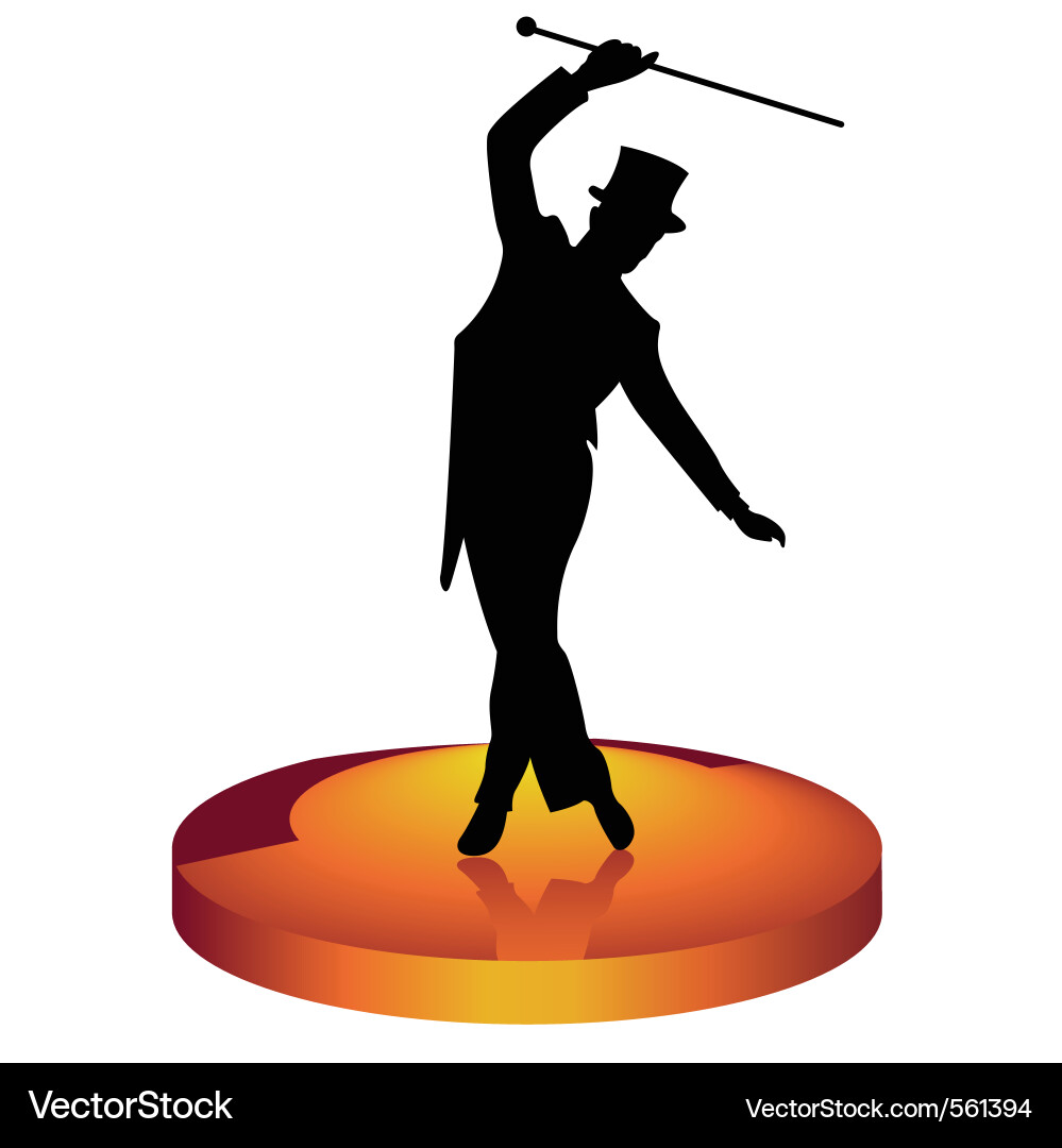 Tap Dancer Silhouette vector image