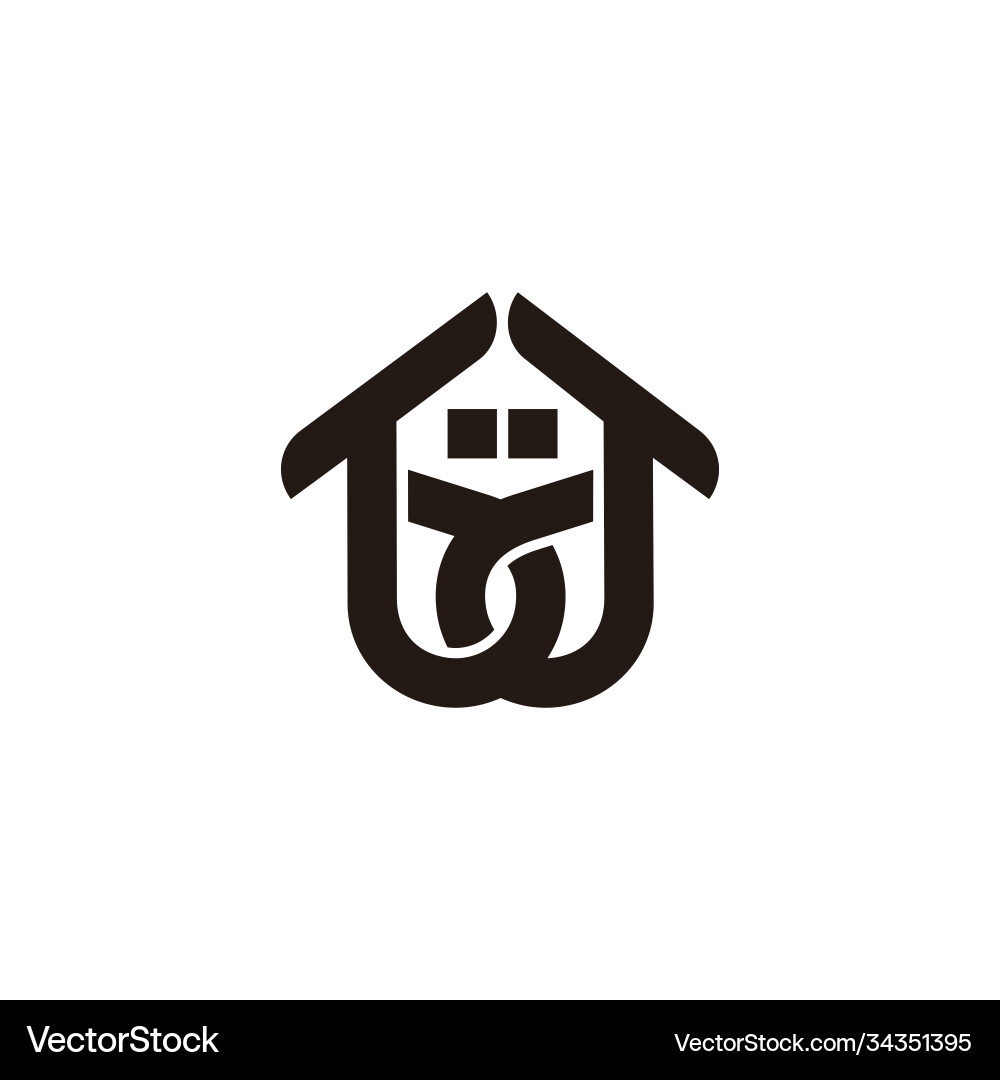Abstrakter Buchstabe bd home symbol verknüpft überlappen logo Abstrakter Buchstabe bd home symbol verknüpft überlappen logo vektorbild