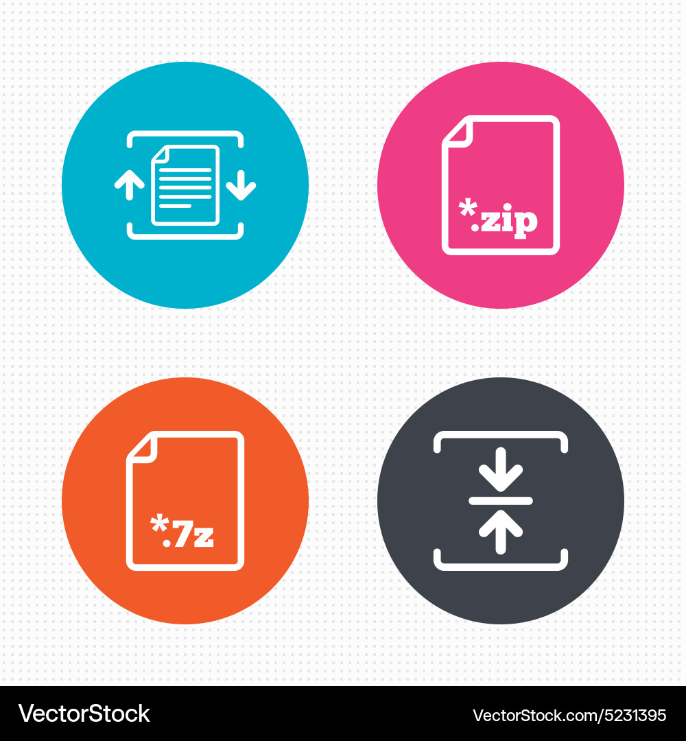 Archive file compressed zipped document Vector Image