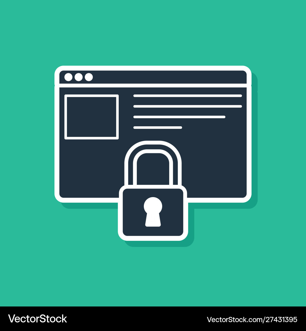 Blue secure your site with https ssl icon vector image