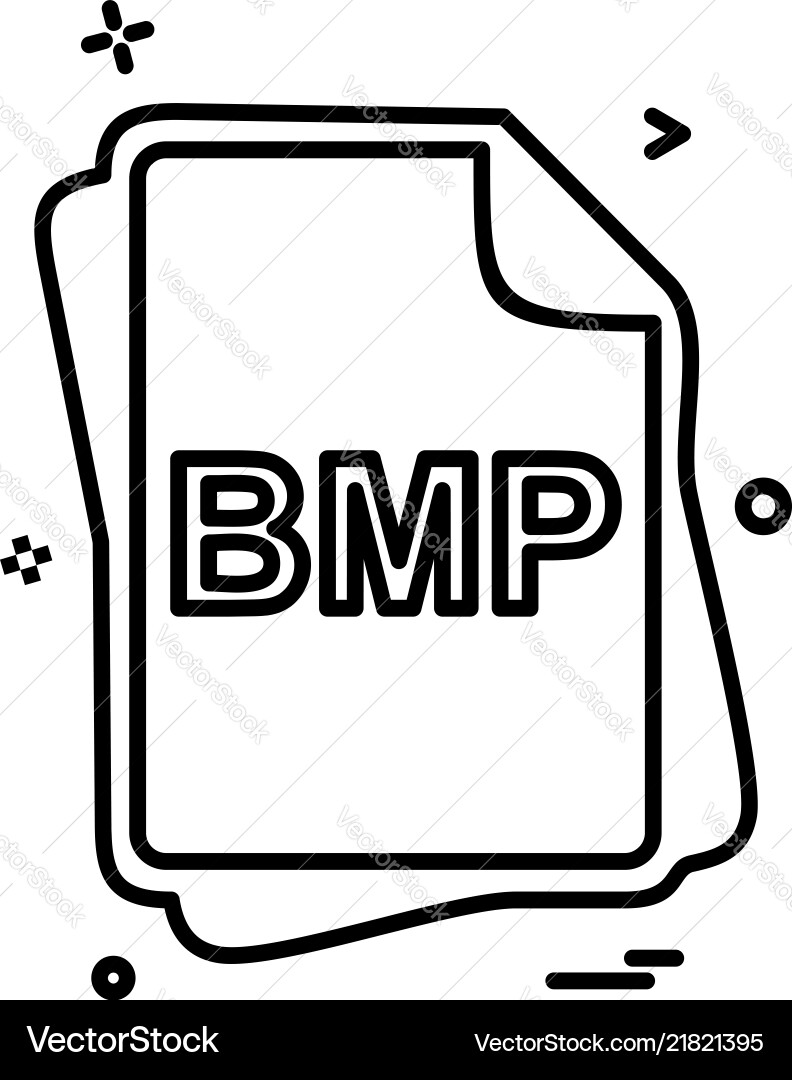 Bmp file type icon design Bmp file type icon design vector image