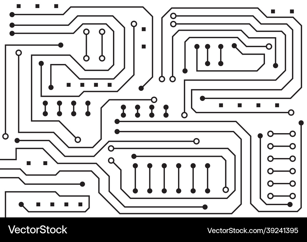 Circuit technology background with hi-tech digital Vector Image