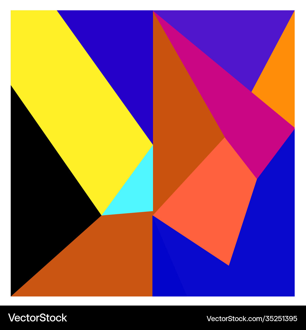 Colorful geometric and curve background pattern vector image
