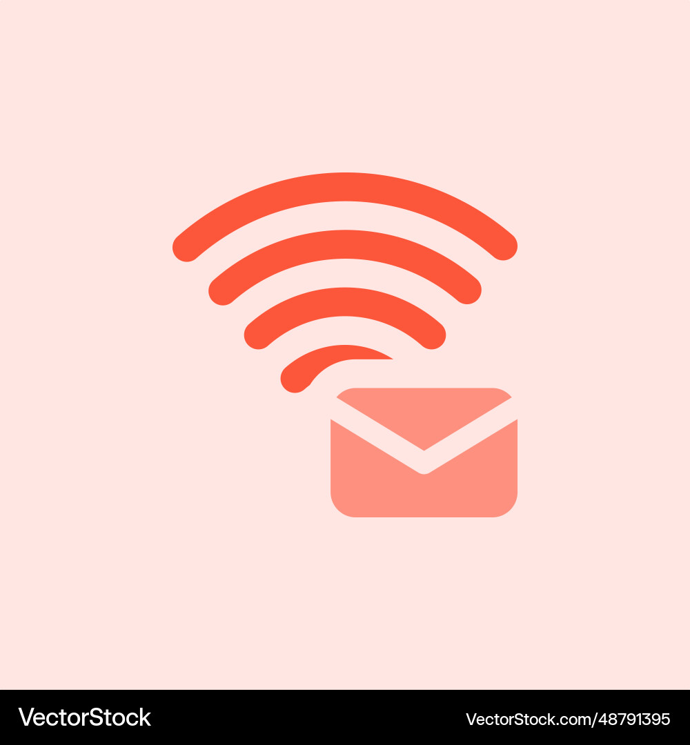 Communication with text messages through wireless vector image