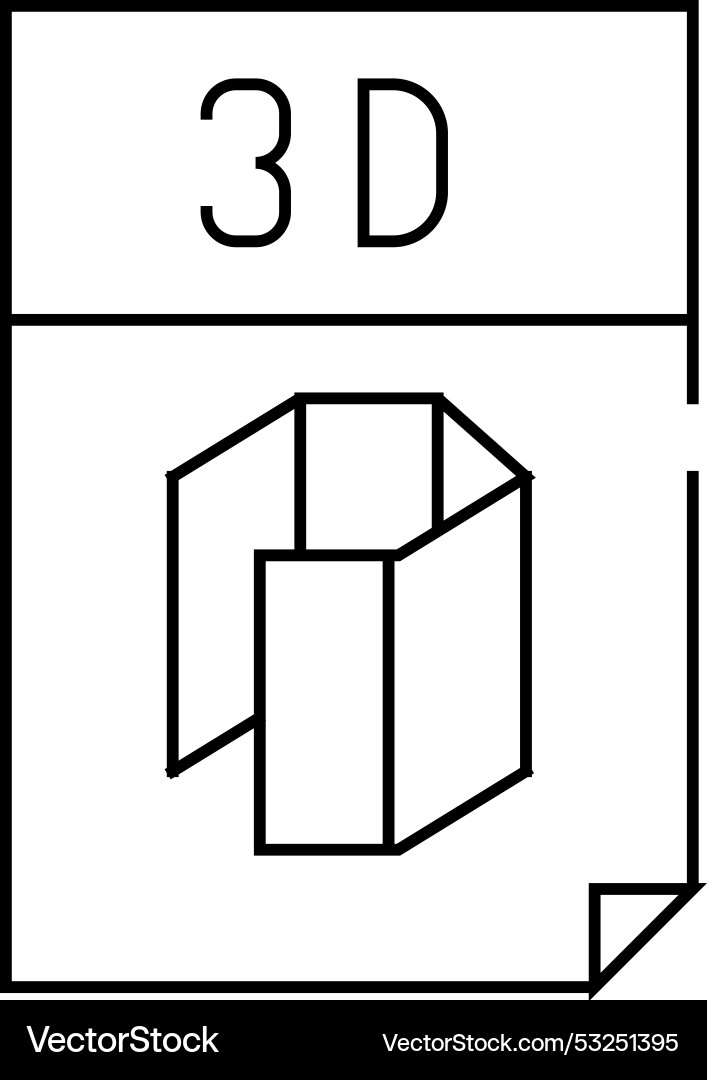 Computer file for printing on printer line icon Vector Image