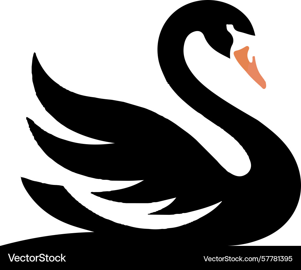 Create a logo that features the swan Create a logo that features the swan Vector Image
