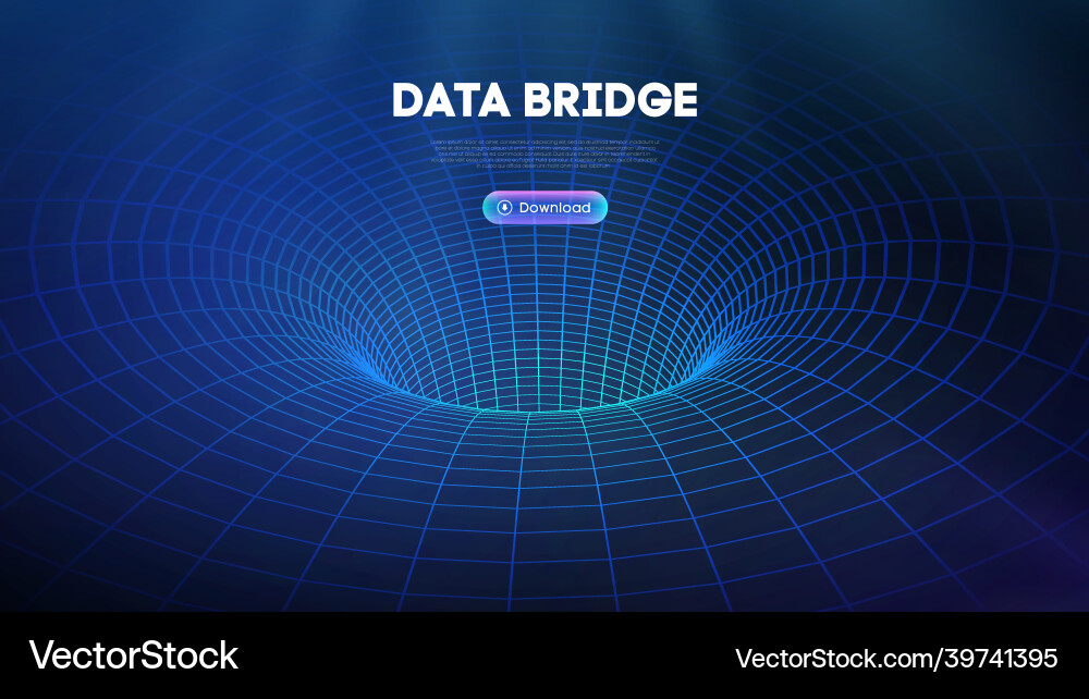 Data Flow Network vector image