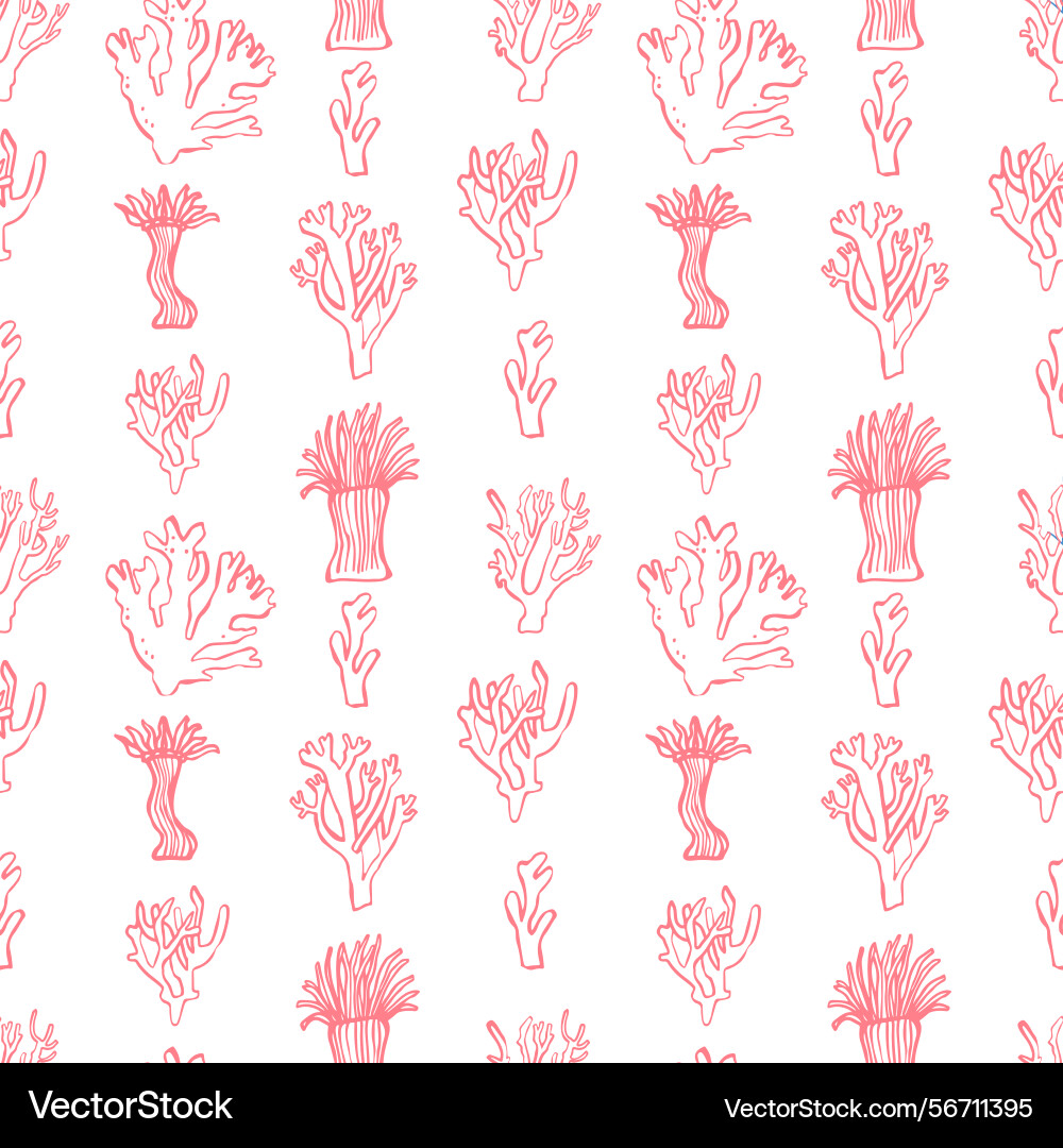 Delicate pattern with corals Delicate pattern with corals vector image