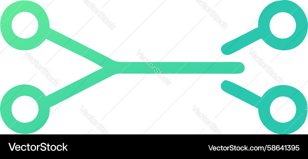 Digital network diagram icon interconnected nodes Vector Image