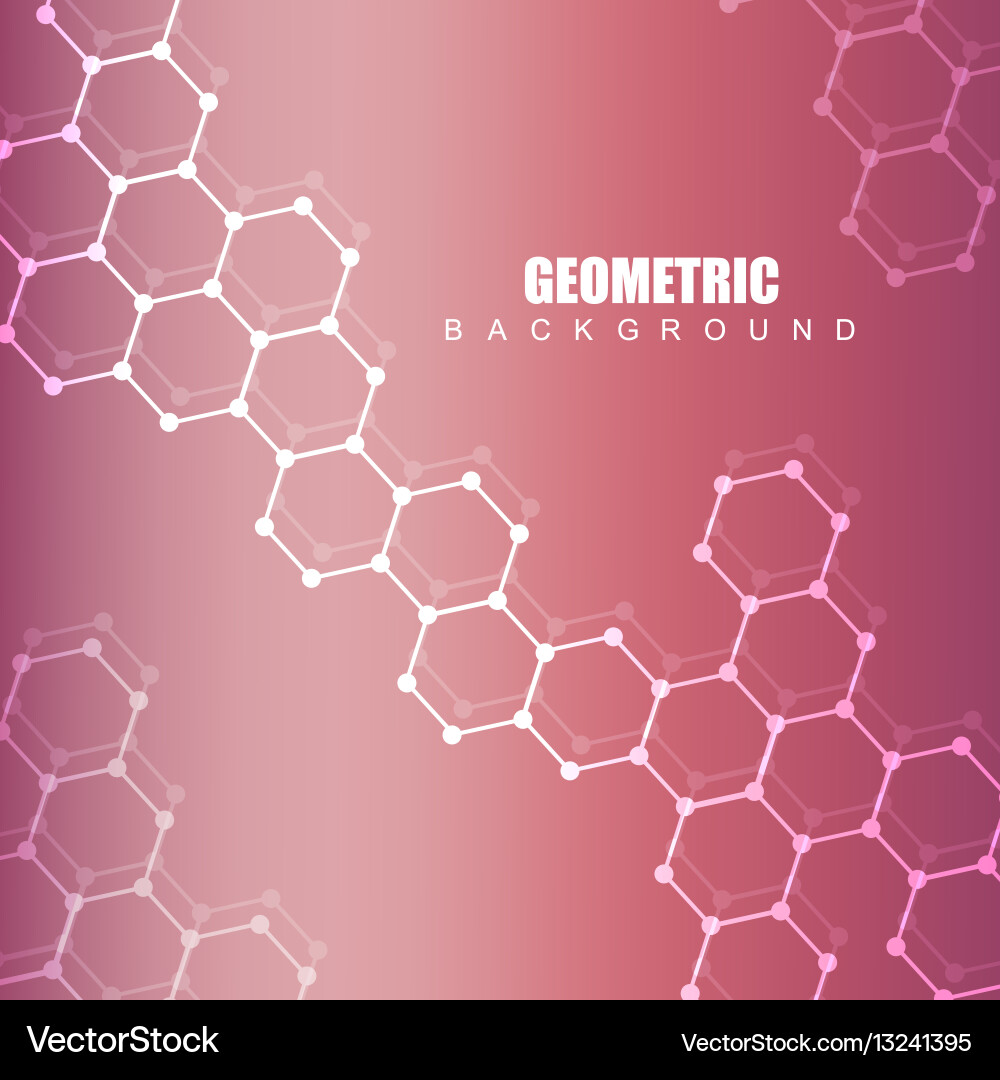 Geometric abstract background with connected line vector image