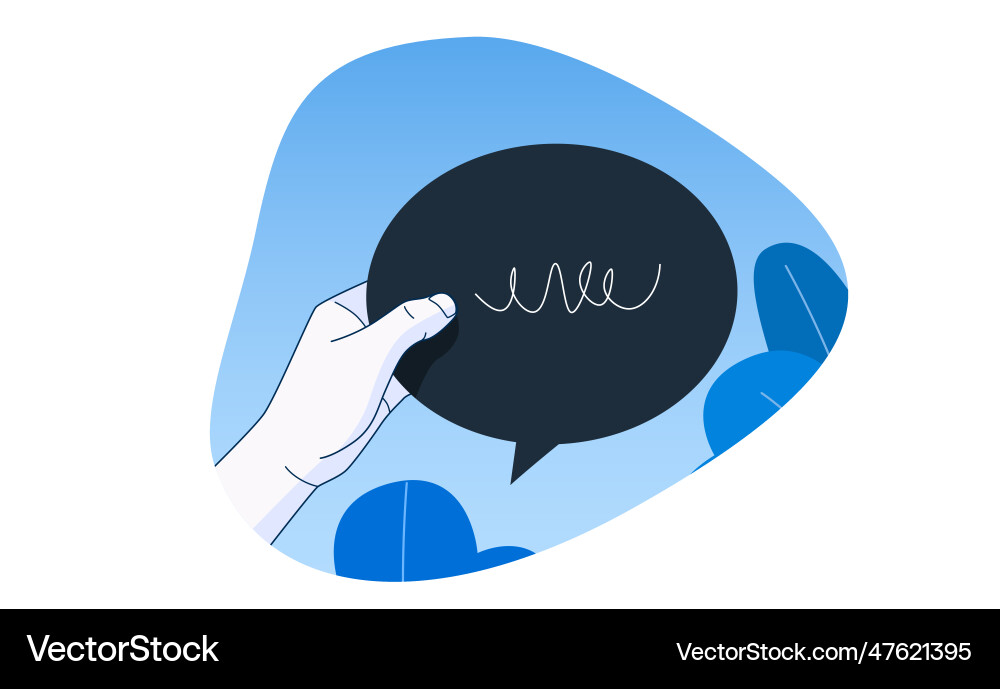 Hand halten ein Chat-Blasenkommunikationskonzept Hand halten ein Chat-Blasenkommunikationskonzept vektorbild