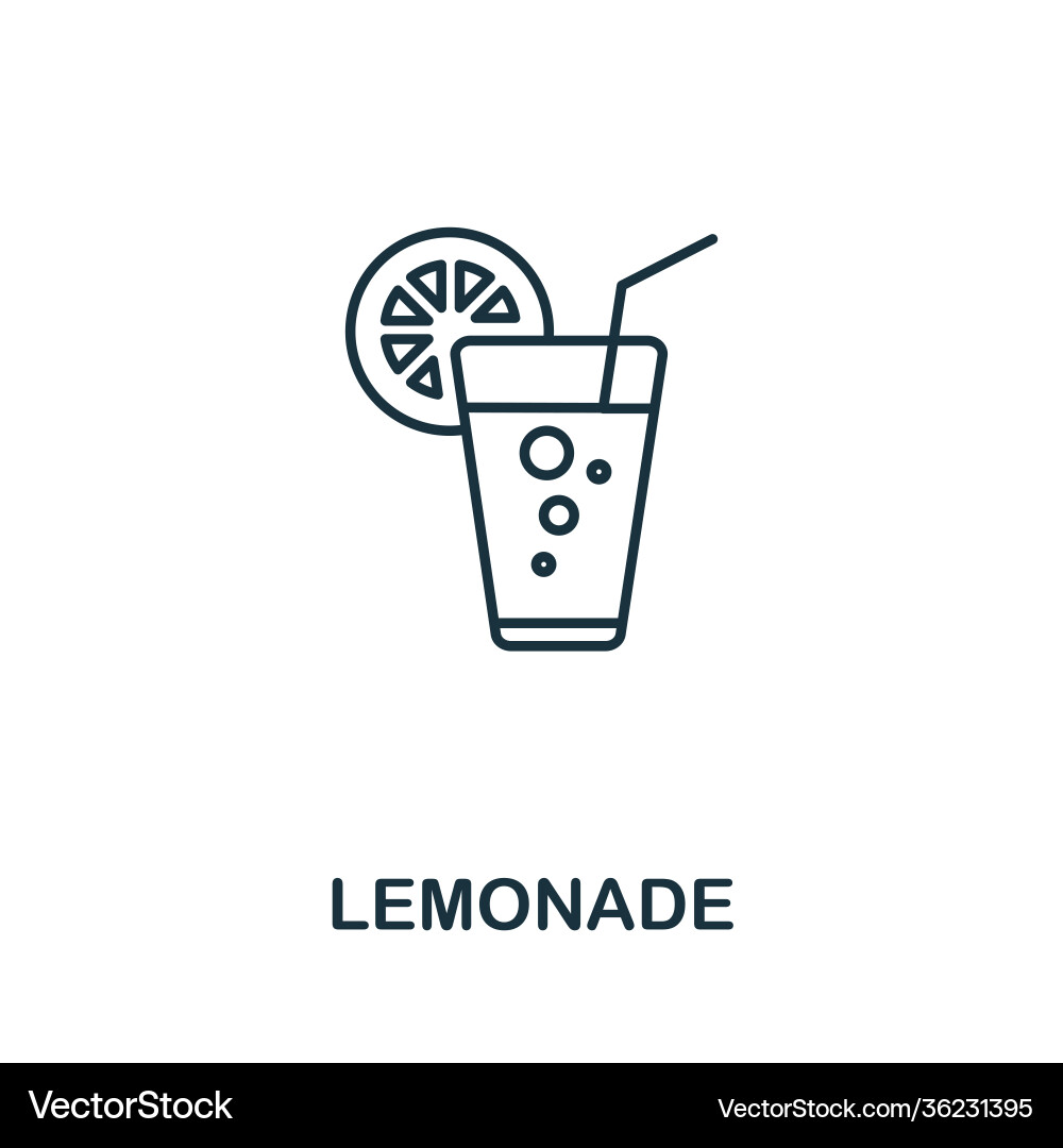 Lemonade icon simple element from drinks vector image