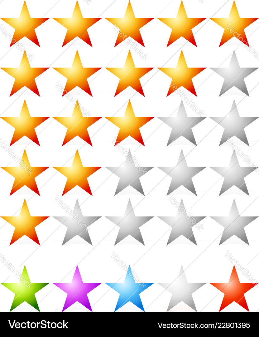 Rating estimation set Vector Image