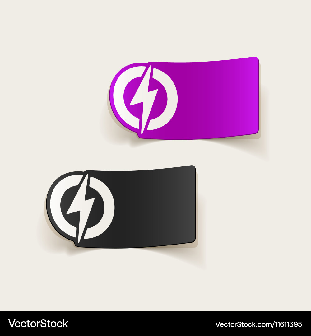 Realistic design element lightning bolt Vector Image