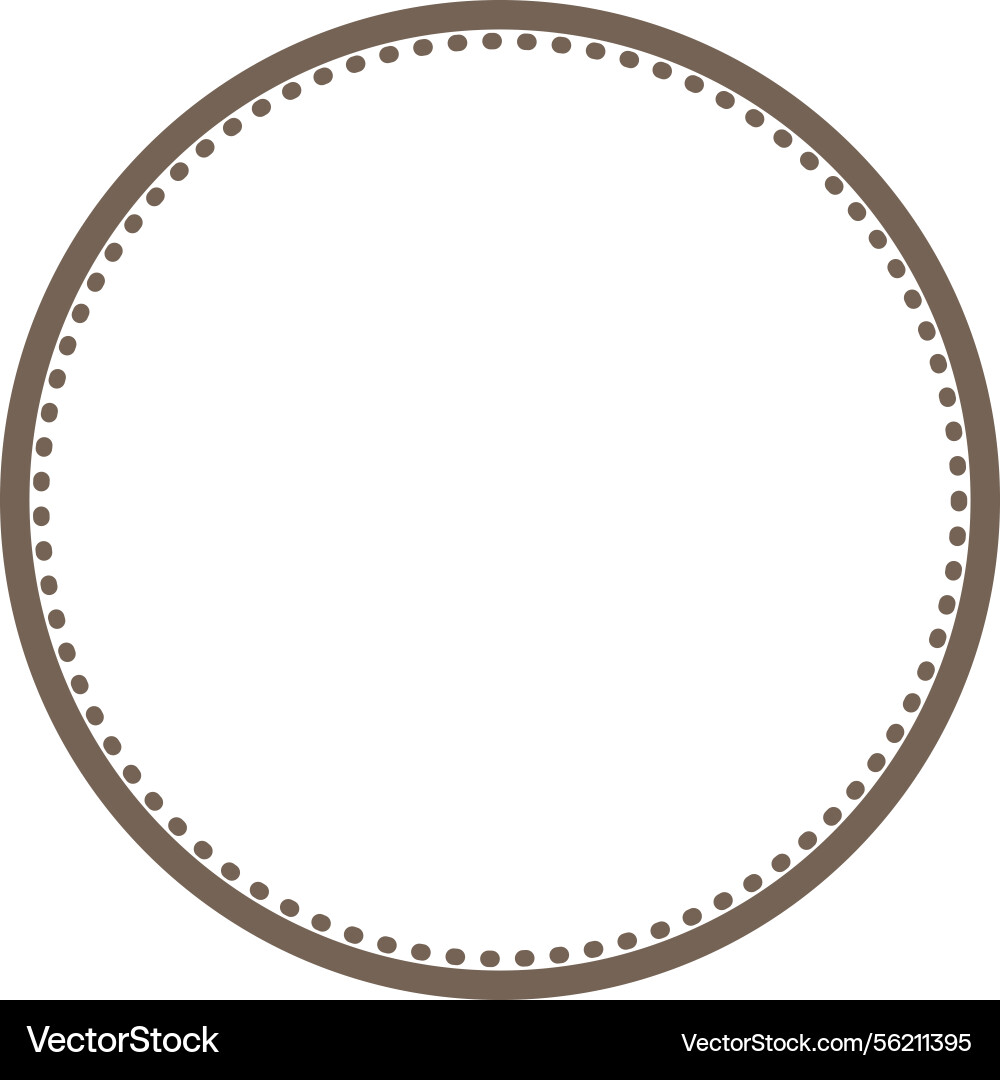 Simple round frame border Vector Image