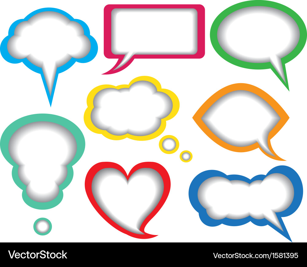 Speech Bubbles Collection Vector Image