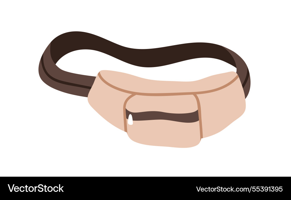Taille Tasche Kompakte Fanny-Pack Freie Hüfte Taille Tasche Kompakte Fanny-Pack Freie Hüfte vektorbild