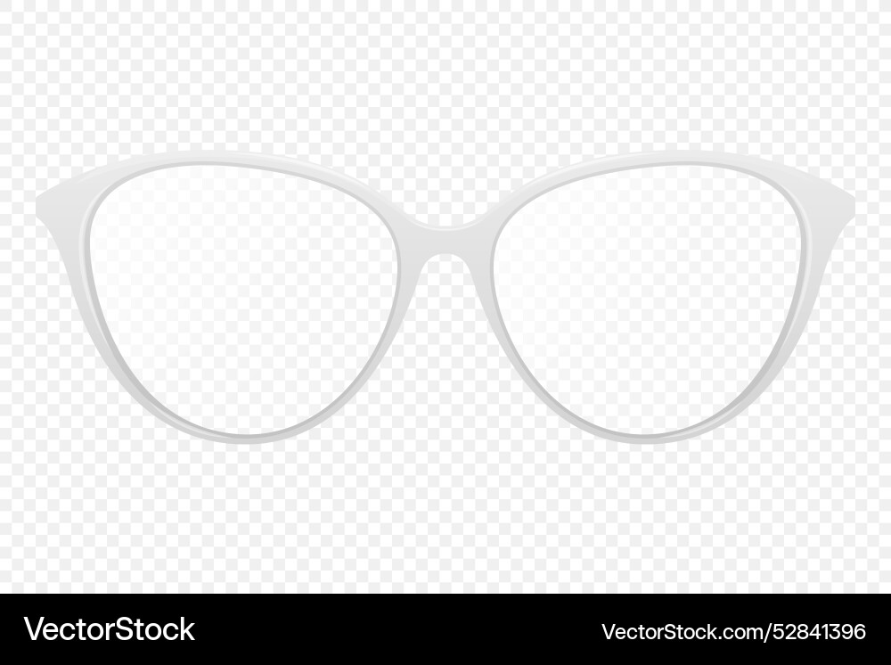 3d realistic white round frame glasses 3d realistic white round frame glasses vector image