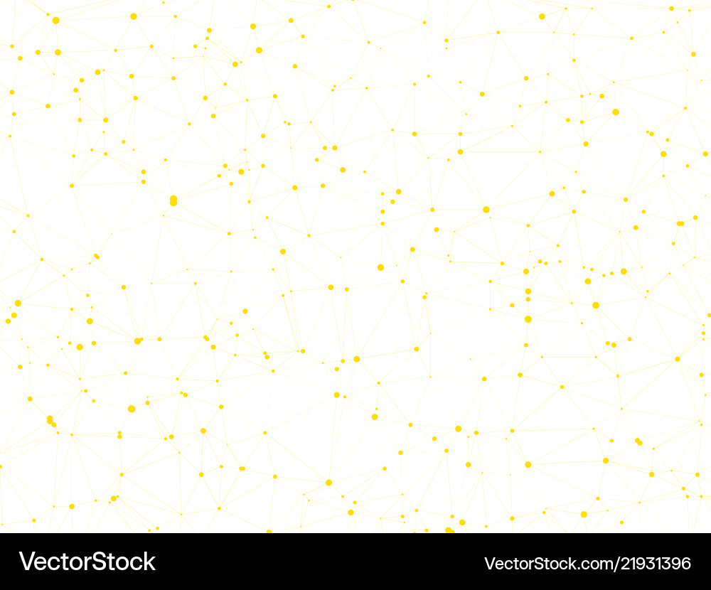 Abstract yellow background connecting dots Abstract yellow background connecting dots vector image
