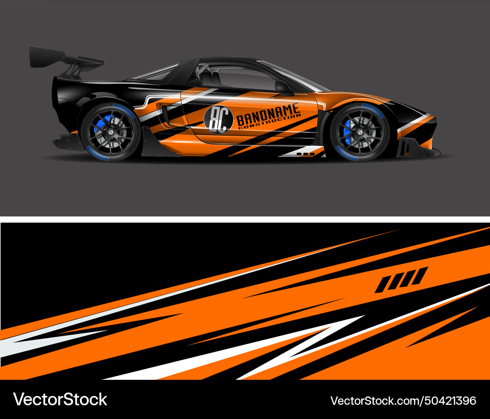 Automotive Car Wrap Pattern vector image