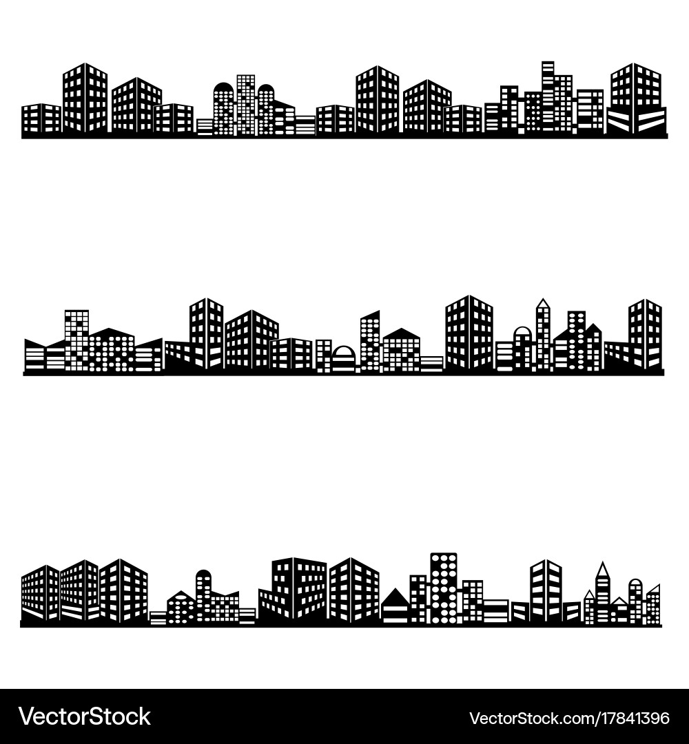 Building icon set vector image