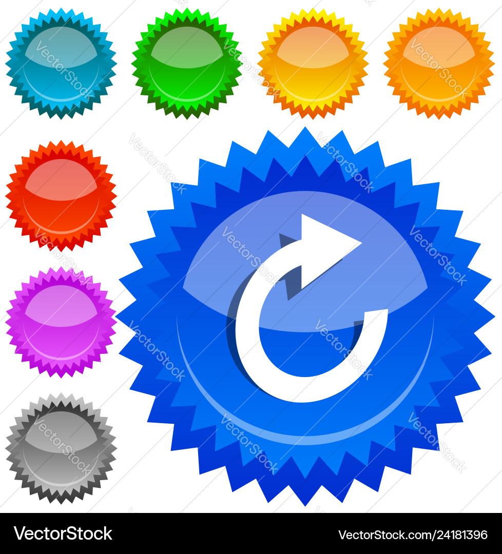 Circular arrow icon revolve rotate iteration Circular arrow icon revolve rotate iteration vector image
