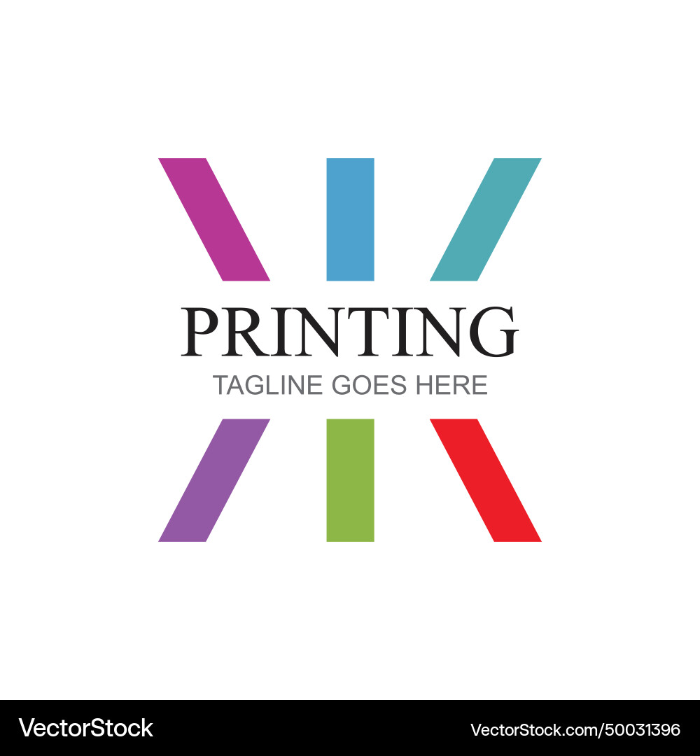 Digital printing logo design template – Royalty-Free Vector | VectorStock