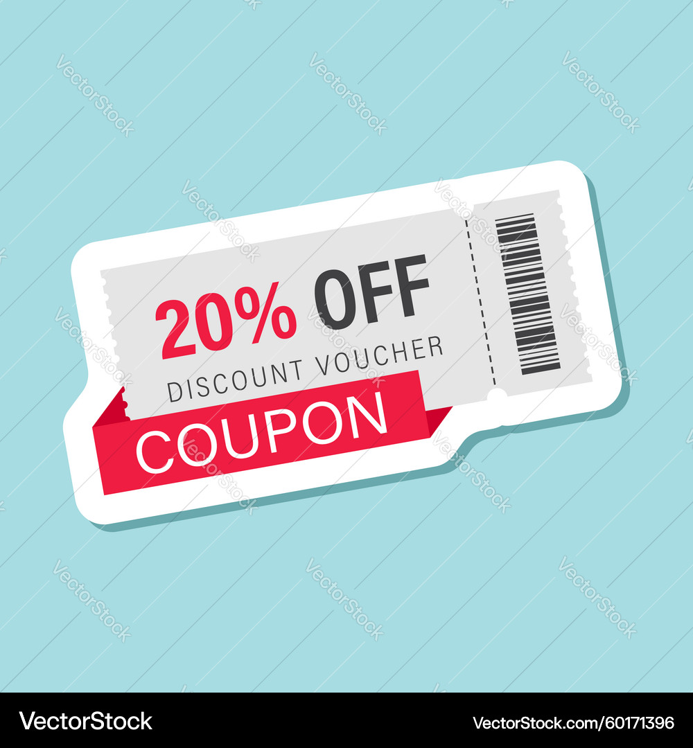Discount Sticker - 20% Off – Royalty-Free Vector | VectorStock