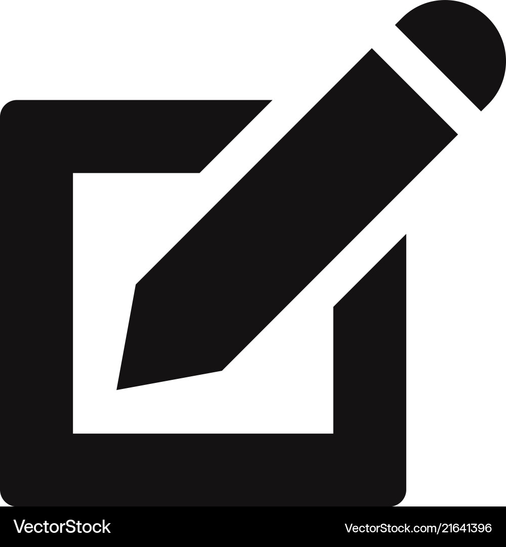 Edit icon isolated on white background modern – Royalty-Free Vector |  VectorStock, image size:1000x1080